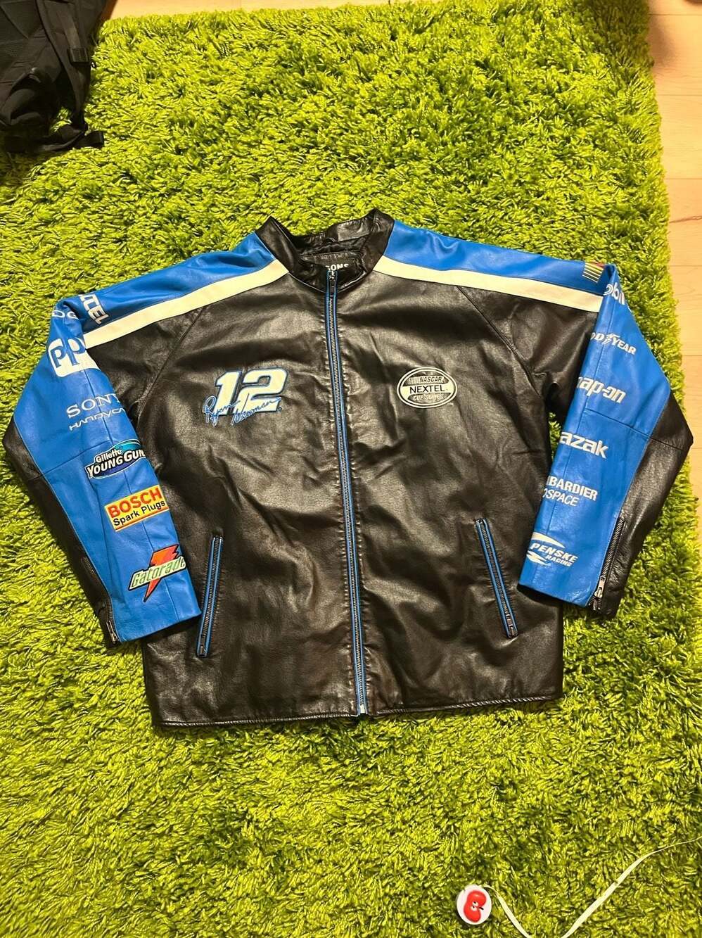 Wilsons Leather Chase Authentics NASCAR Ryan Newman #12 Penske Racing Leather Ja